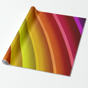 Purple, red, and yellow rainbow column wrapping paper