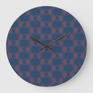 Purple, red, trendy, cool modern decorative art large clock