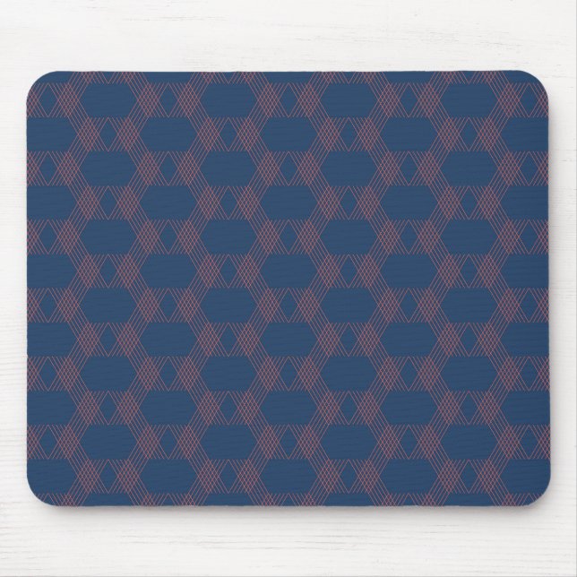 Purple, red, trendy, cool modern decorative art mouse pad (Front)