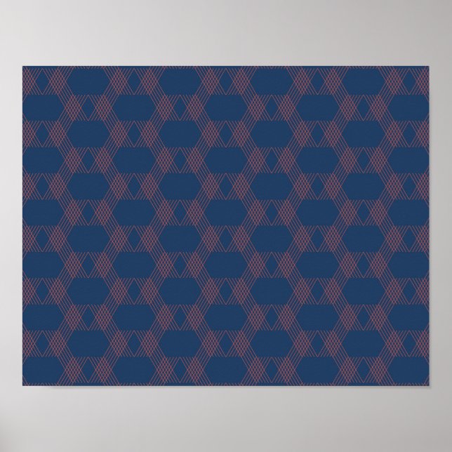 Purple, red, trendy, cool modern decorative art poster (Front)