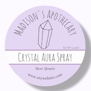 Purple   Reiki Crystal Product Labels