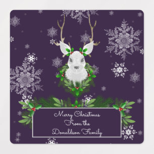 Purple Reindeer Baking Labels