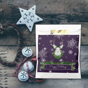Purple Reindeer Favour Bag