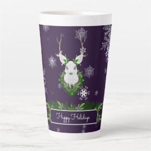 Purple Reindeer Latte Mug