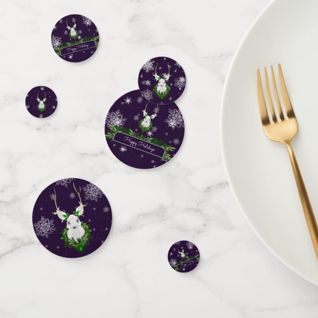 Purple Reindeer Table Confetti (Group)