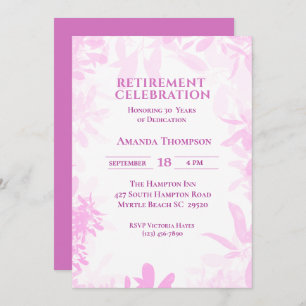 Purple Retirement Party Celebration Invitation