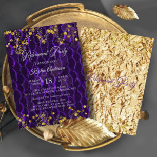 Purple Retirement Party Invitation