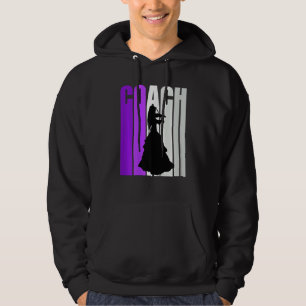 Purple Retro Artistic Violin Coach Coaching Music Hoodie