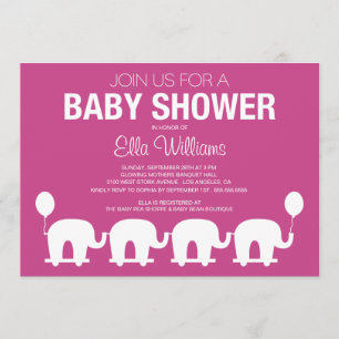 PURPLE RETRO CIRCUS BABY SHOWER INVITATION