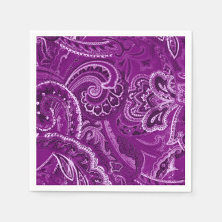 Purple Retro Paisley Bandanna/Bandanna Napkin