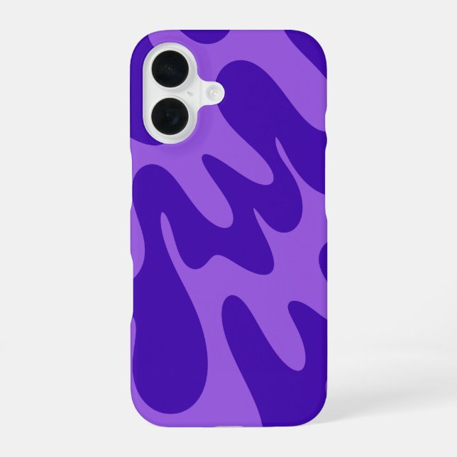 Purple Retro Style Waves Phone Case (Back)