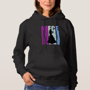 Purple Retro Violin Niece Violinist Loves Her Orch Hoodie