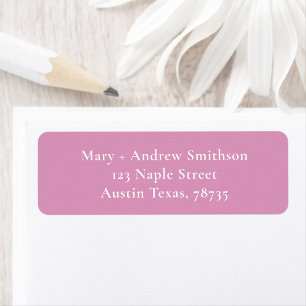 Purple Return Address Label