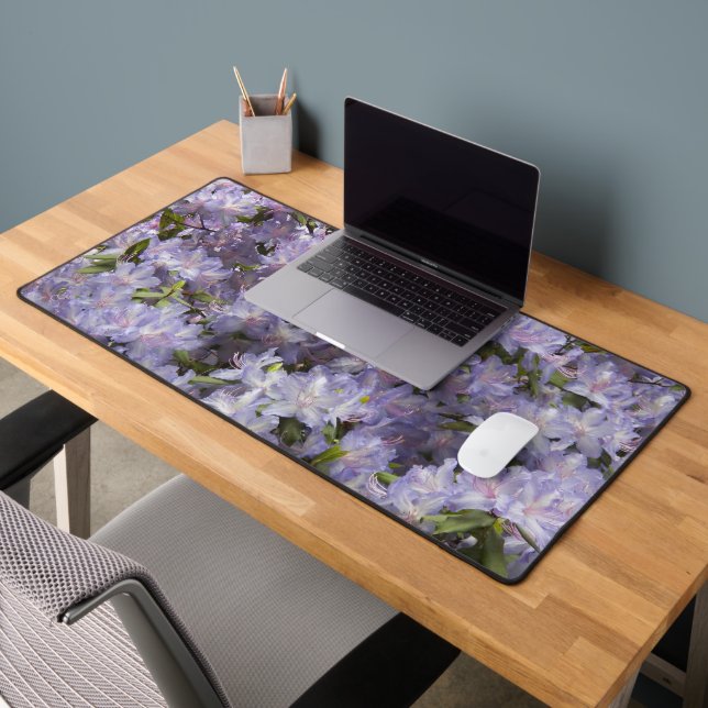 Purple Rhododendron Blooms Floral Desk Mat (Office 2)