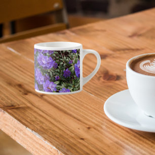 Purple Rhododendron Blooms Floral Espresso Cup