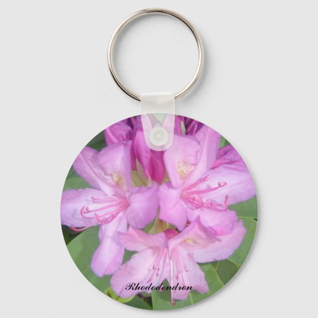 Purple Rhododendron Key Ring (Front)