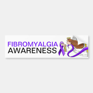 "Purple Ribbon" Angel of Awareness Bumper Sticker