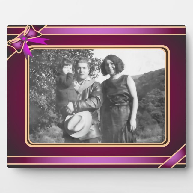 Purple Ribbon  Art Plaque (Front)