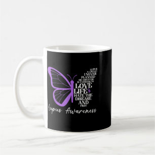 Purple Ribbon Awareness Butterfly Lupus Warrior Coffee Mug
