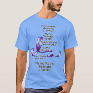 Purple Ribbon Awareness Poem T-Shirt