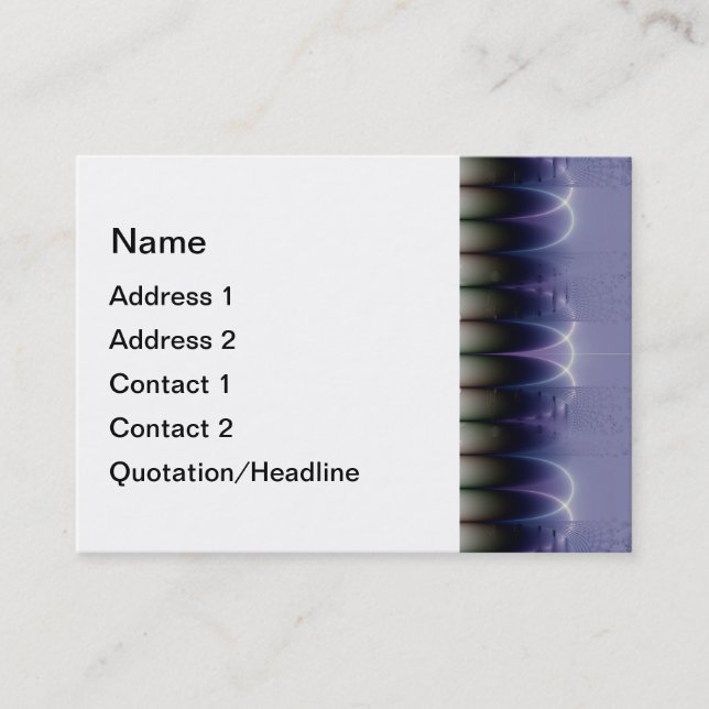 Purple Ribbon Business Card (Front)