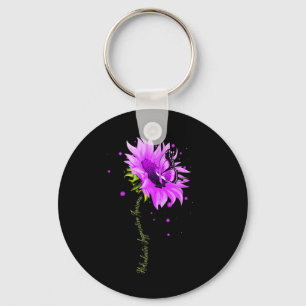 Purple Ribbon Butterfly Overdose Awareness Women W Key Ring