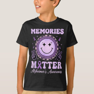 Purple ribbon dementia memories alzheimer’s T-Shirt