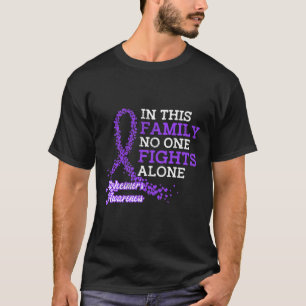 Purple Ribbon Family Alzheimer Awareness T-Shirt