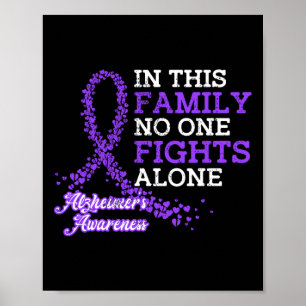 Purple Ribbon Family Heimerheimer Awareness Poster