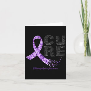 Purple Ribbon Fibromyalgia Awareness Card