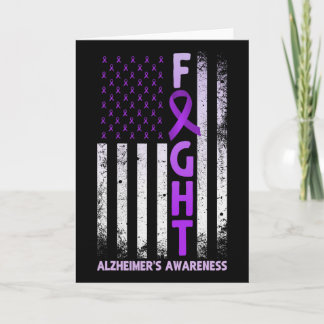 Purple Ribbon Fight Heimerheimer's Awareness Usa A Card