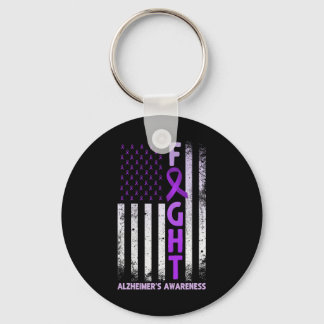 Purple Ribbon Fight Heimerheimer's Awareness Usa A Key Ring
