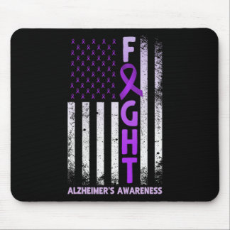 Purple Ribbon Fight Heimerheimer's Awareness Usa A Mouse Pad