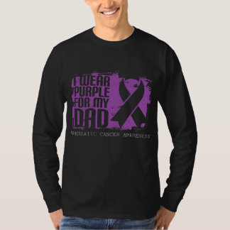 Purple Ribbon Fighter Dad Pancreatic Cancer T-Shirt