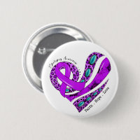 Purple Ribbon Heart Epilepsy Awareness