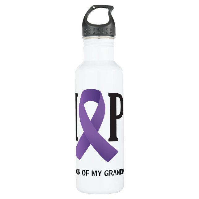 Purple Ribbon Hope for a Cure 710 Ml Water Bottle (Front)