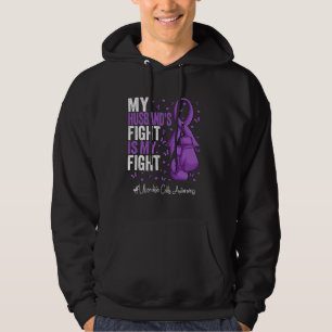 Purple Ribbon Husband Ulcerative Colitis Awareness Hoodie