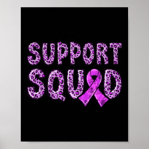 Purple Ribbon Leopard Print Support Squad Overdose