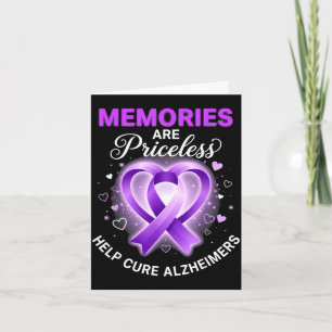 Purple ribbon memories are priceless alzheimer’s card