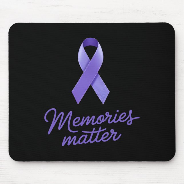 Purple Ribbon Memories Problems Heimerheimer Aware Mouse Pad (Front)