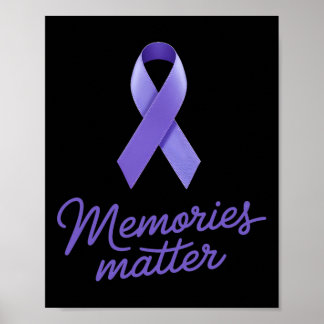 Purple Ribbon Memories Problems Heimerheimer Aware Poster