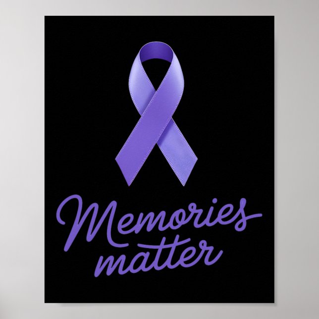 Purple Ribbon Memories Problems Heimerheimer Aware Poster (Front)