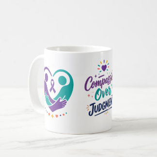 Purple Ribbon Mental Health Support Coffee Mug