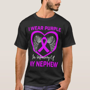 Purple Ribbon Nephew Pancreatic Cancer Awareness H T-Shirt