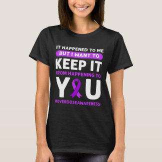 Purple Ribbon. Overdose Awareness 4  T-Shirt