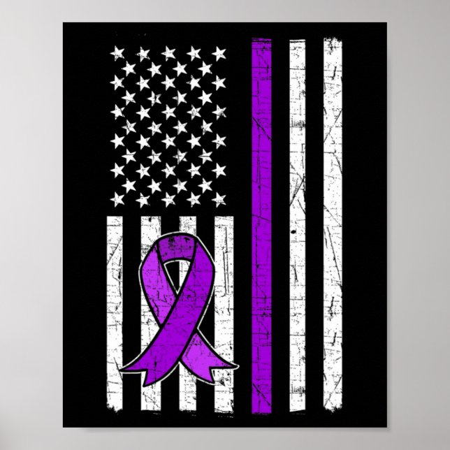 Purple Ribbon. Overdose Awareness 5 Poster (Front)