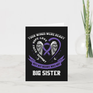 Purple Ribbon Pancreatic Cancer Awareness Big Sist Card