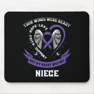 Purple Ribbon Pancreatic Cancer Awareness Niece He Mouse Pad