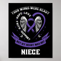 Purple Ribbon Pancreatic Cancer Awareness Niece He
