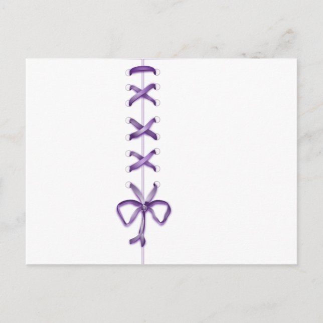 Purple Ribbon Postcard (Front)